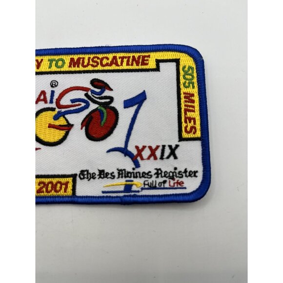 2001 RAGBRAI XXIX Sew on Patch Des Moines Iowa Cycling Biking - Picture 4 of 16